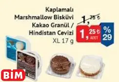 XL KAPLAMALI MARSHMALLOW BİSKÜVİ KAKAO GRANÜL /HİNDİSTAN CEVİZİ XL KAPLAMALI MARSHMALLOW BİSKÜVİ KAKAO GRANÜL /HİNDİSTAN CEVİZİ